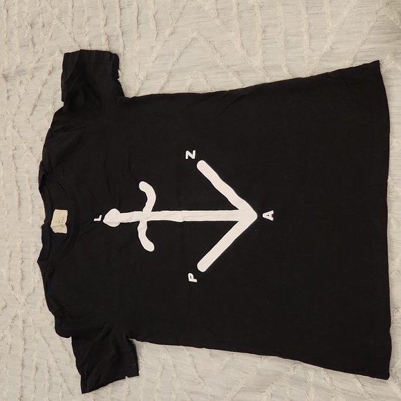 Black with white anchor La Paz tee size M! - Picture 1 of 9